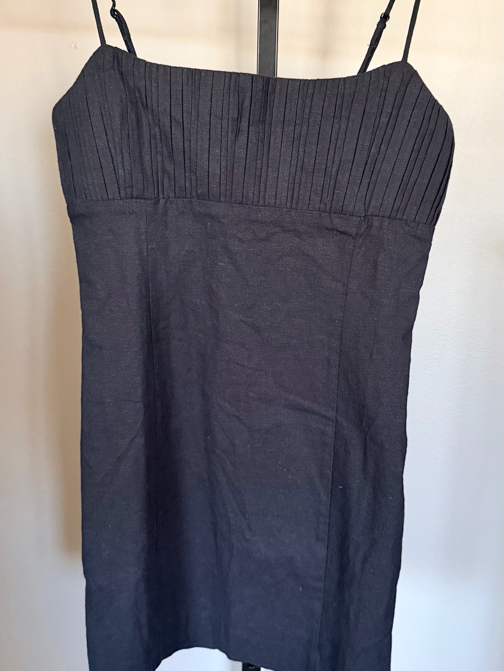 NWT Anthropologie Maeve Black LBD Pleated-Bodice Pencil dress